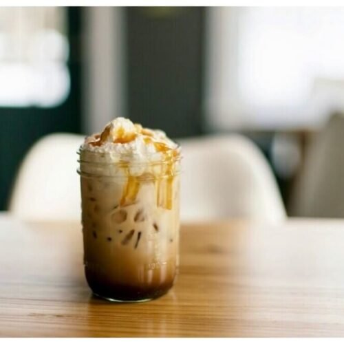 Iced caramel latte recipe.