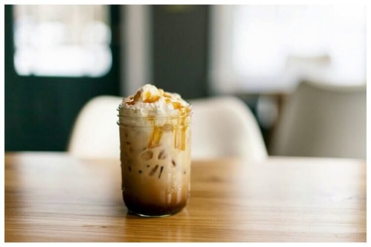 Iced caramel latte recipe.