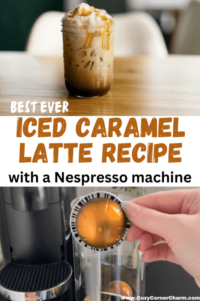 Iced caramel latte recipe with Nespresso machine