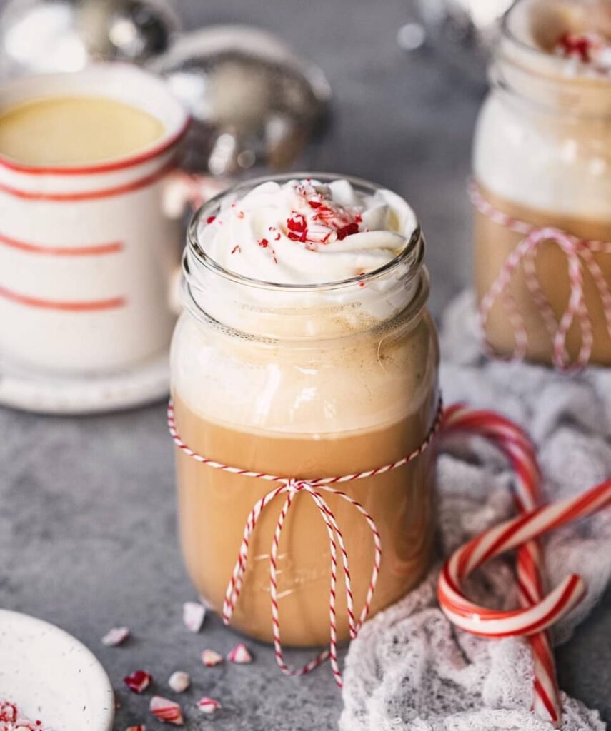 peppermint Christmas coffee drinks