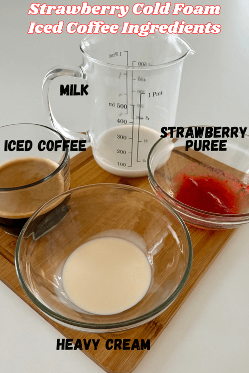 Strawberry cold foam iced coffee recipe