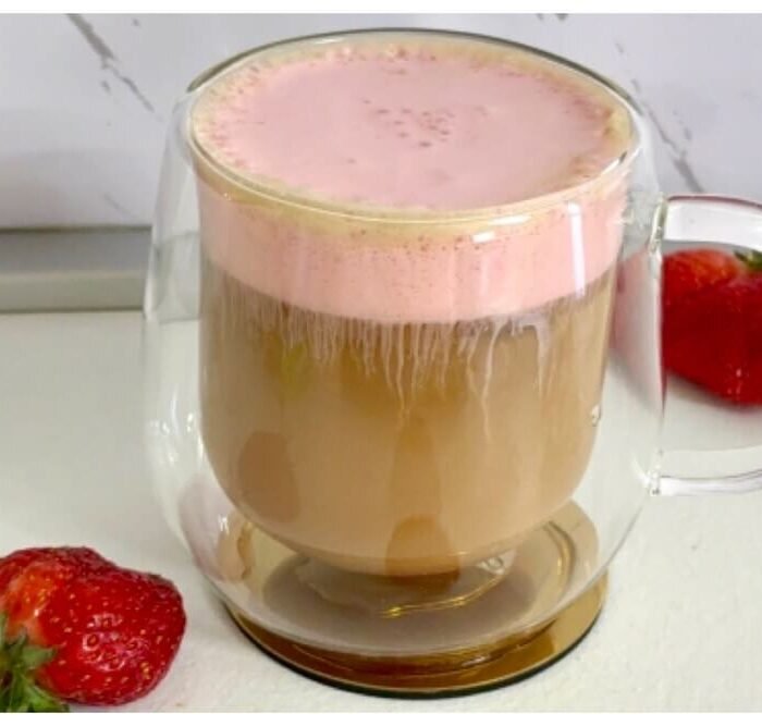 Strawberry Cold Foam Iced Coffee Recipe (Starbucks Copycat)