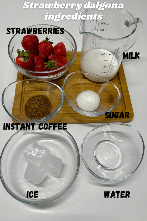 Strawberry dalgona coffee
