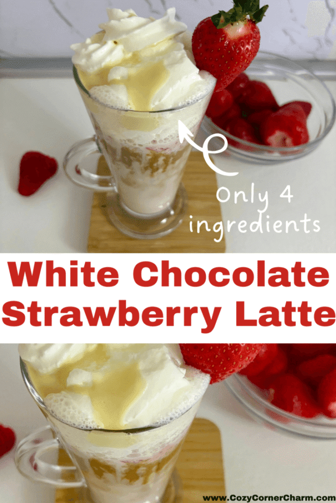 white chocolate strawberry latte