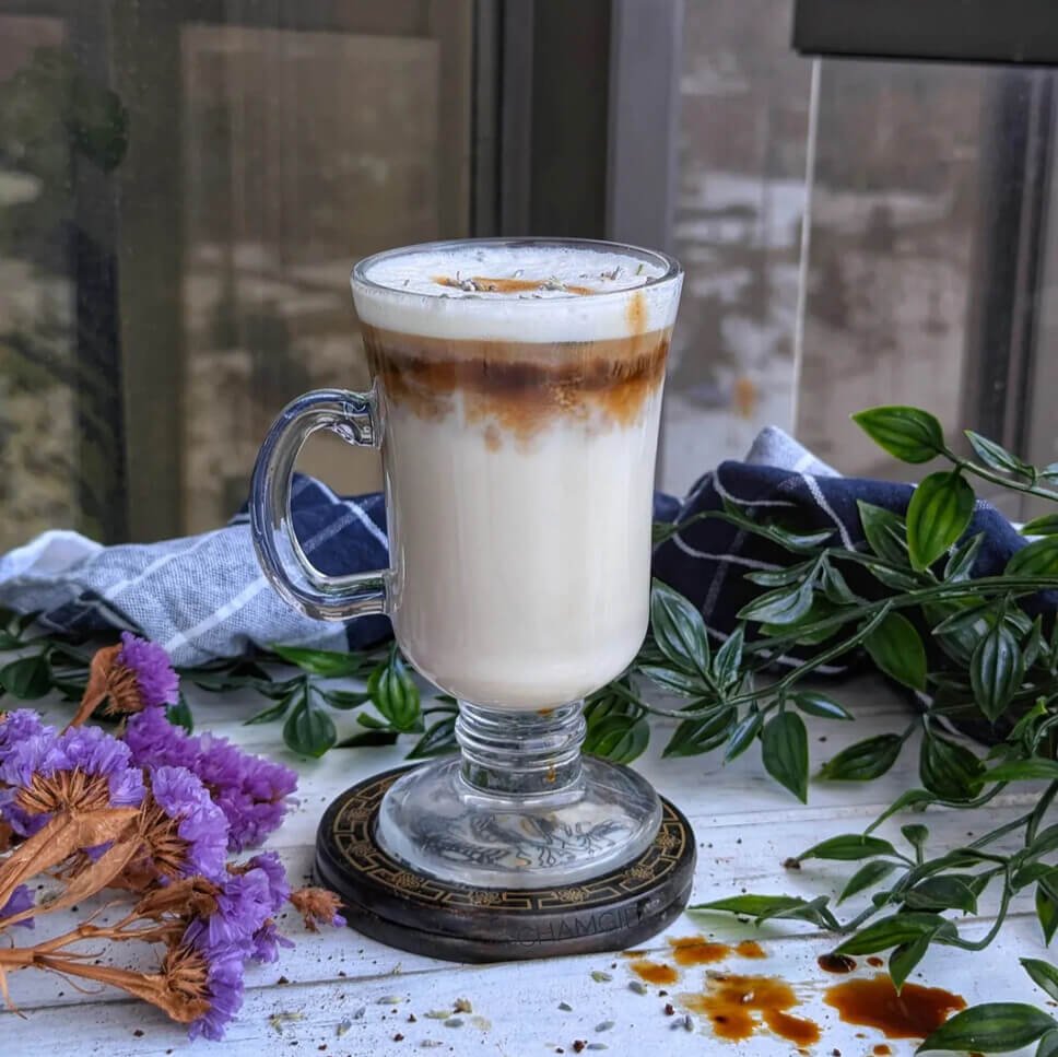 lavender Nespresso latte