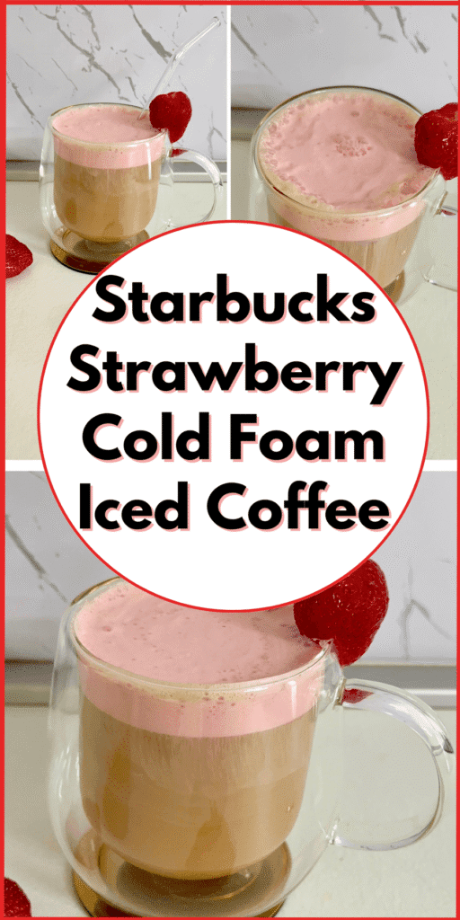 Strawberry cold foam iced coffee recipe