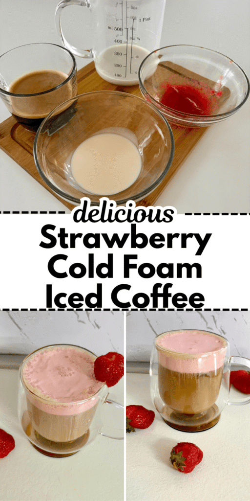 Strawberry cold foam iced coffee recipe