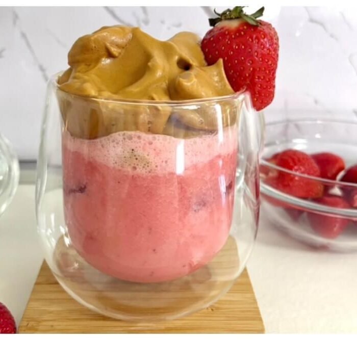 Strawberry Dalgona Whipped Coffee Recipe