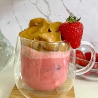 Strawberry Dalgona coffee recipe