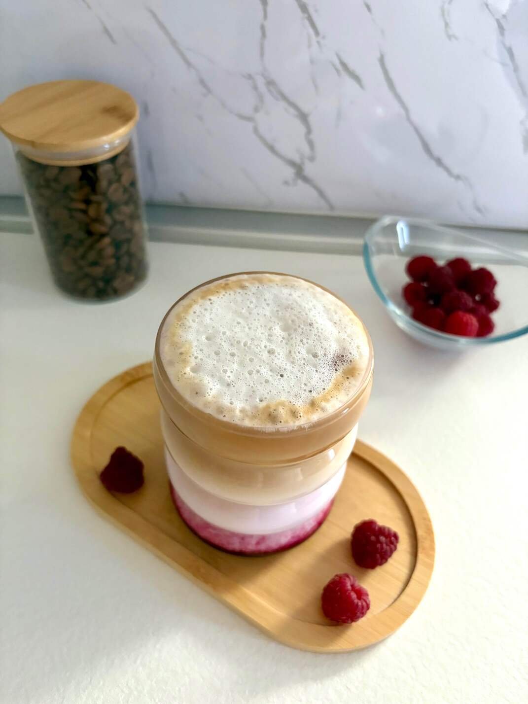 iced raspberry latte recipe