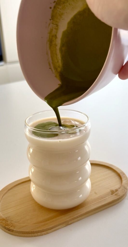 iced earl grey matcha latte
