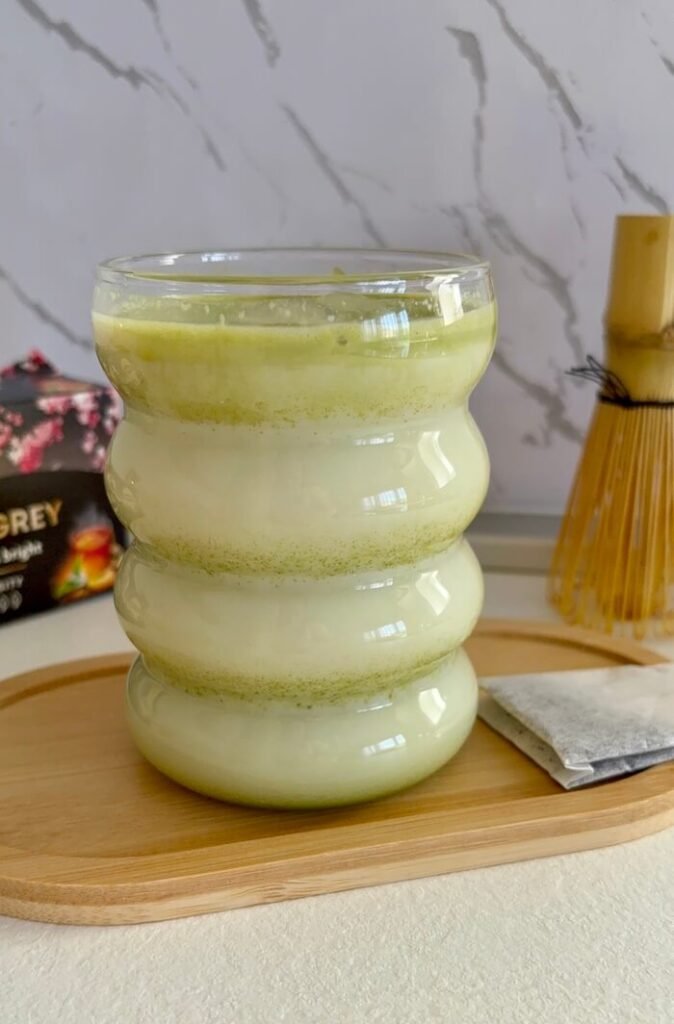 iced Earl grey matcha latte