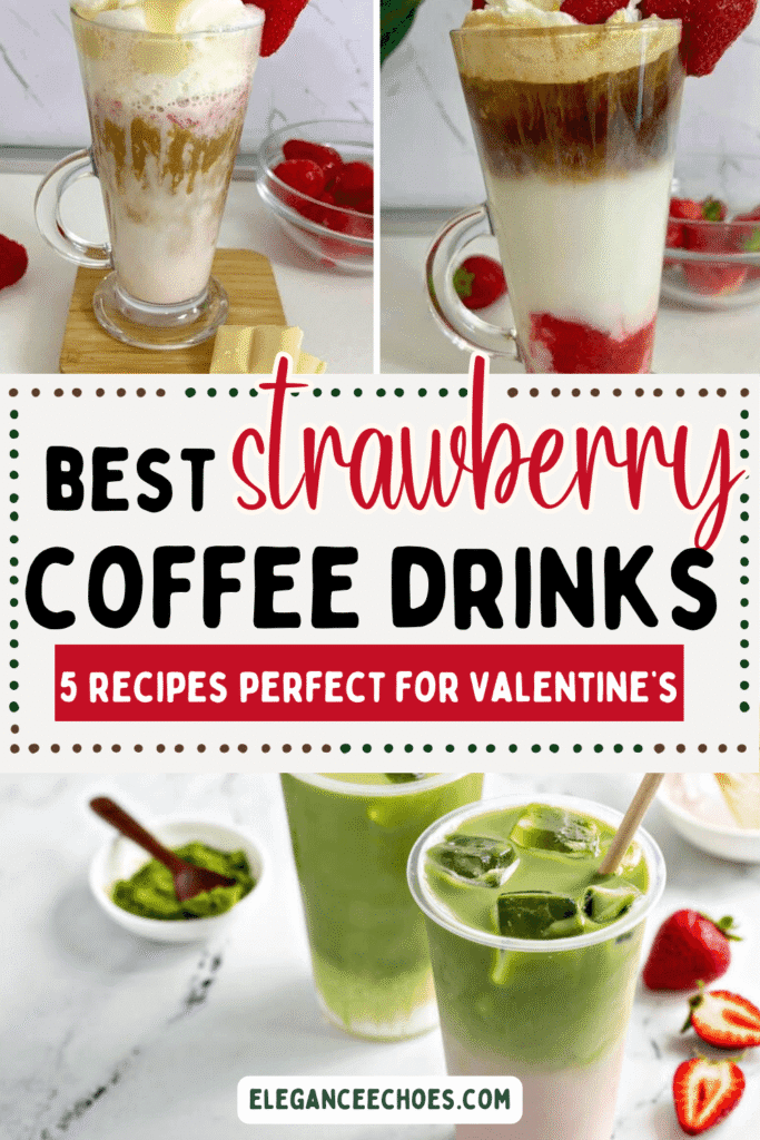 strawberry valentines coffee drinks 
