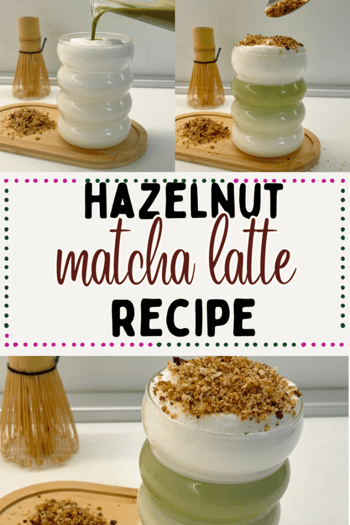 hazelnut matcha latte 
