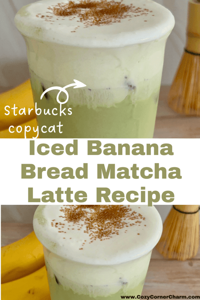 banana bread matcha latte 