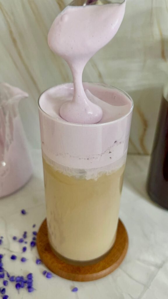 iced lavender cream chai