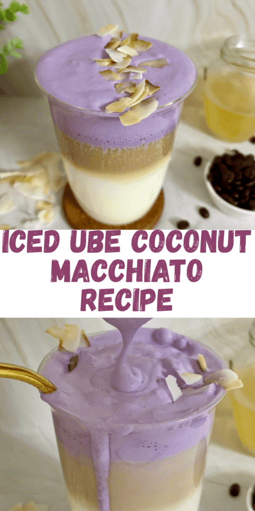 iced ube coconut macchiato recipe