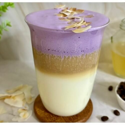 iced ube coconut macchiato recipe, Starbucks copycat