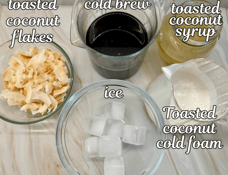 Toasted Coconut Cream Cold Brew Recipe starbucks copycat