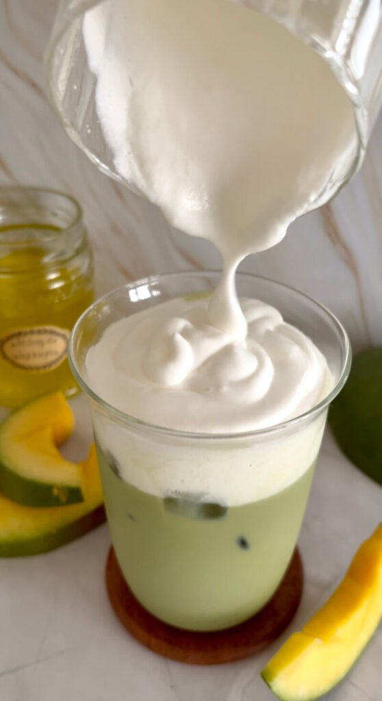 iced mango cream matcha starbucks copycat 