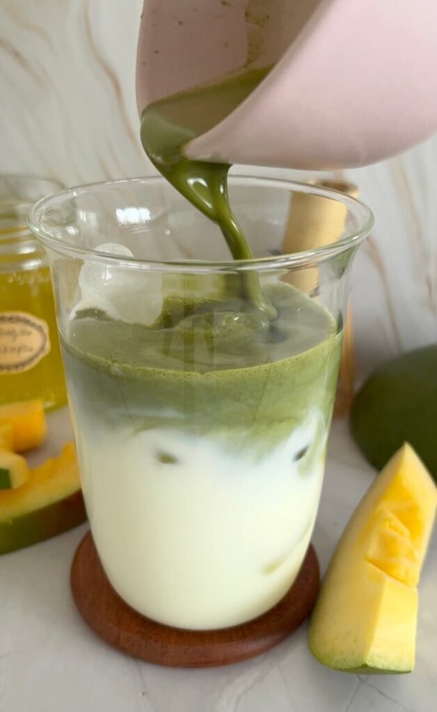 iced mango cream matcha starbucks copycat 
