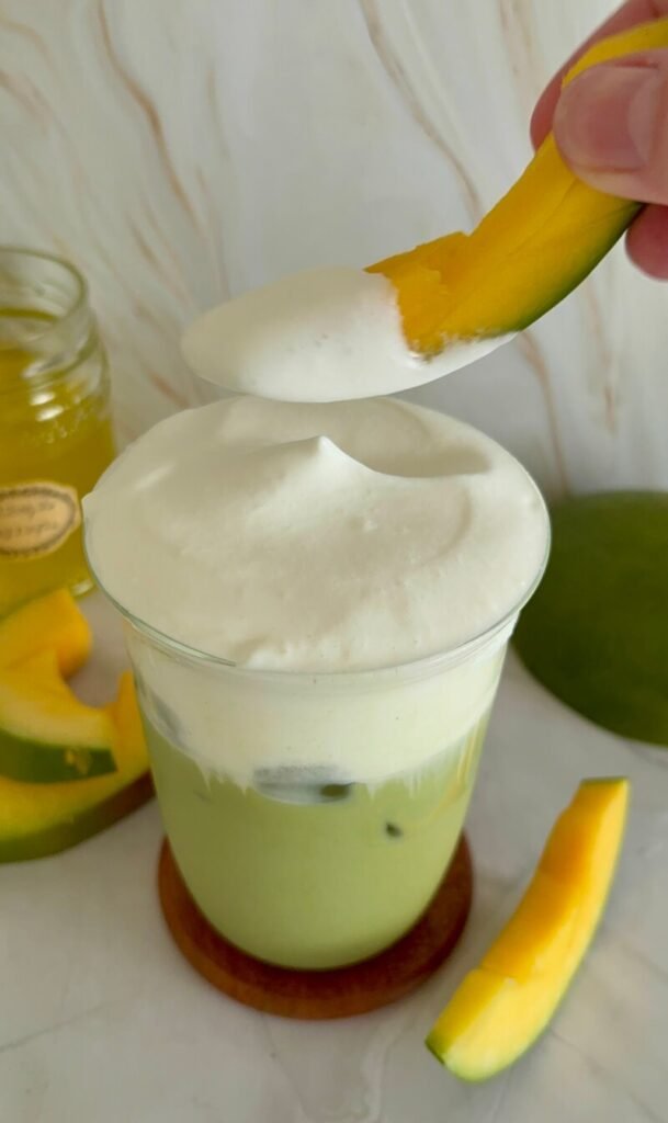 iced mango cream matcha starbucks copycat