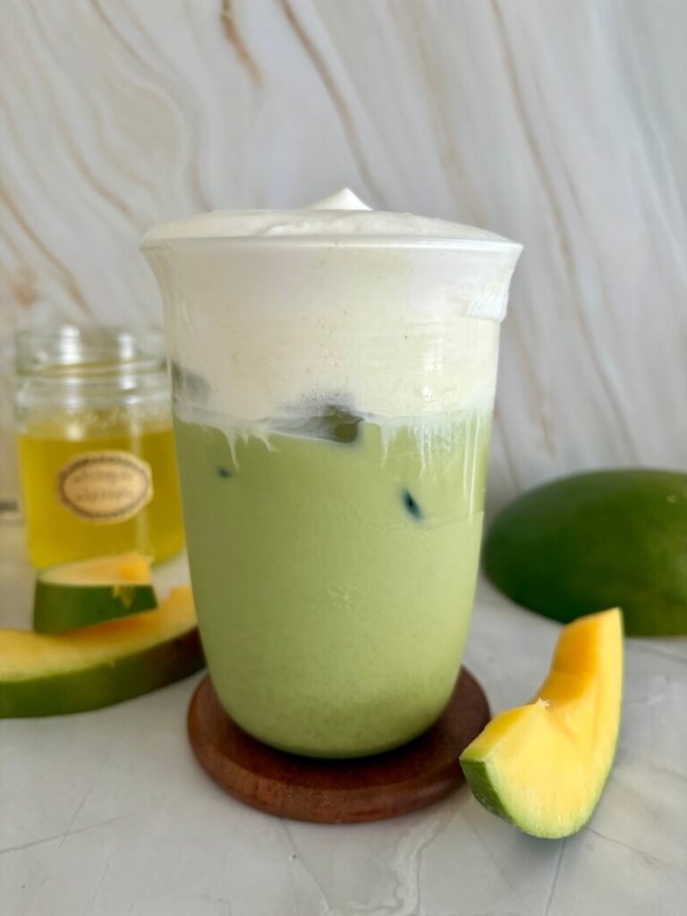 iced mango cream matcha starbucks copycat