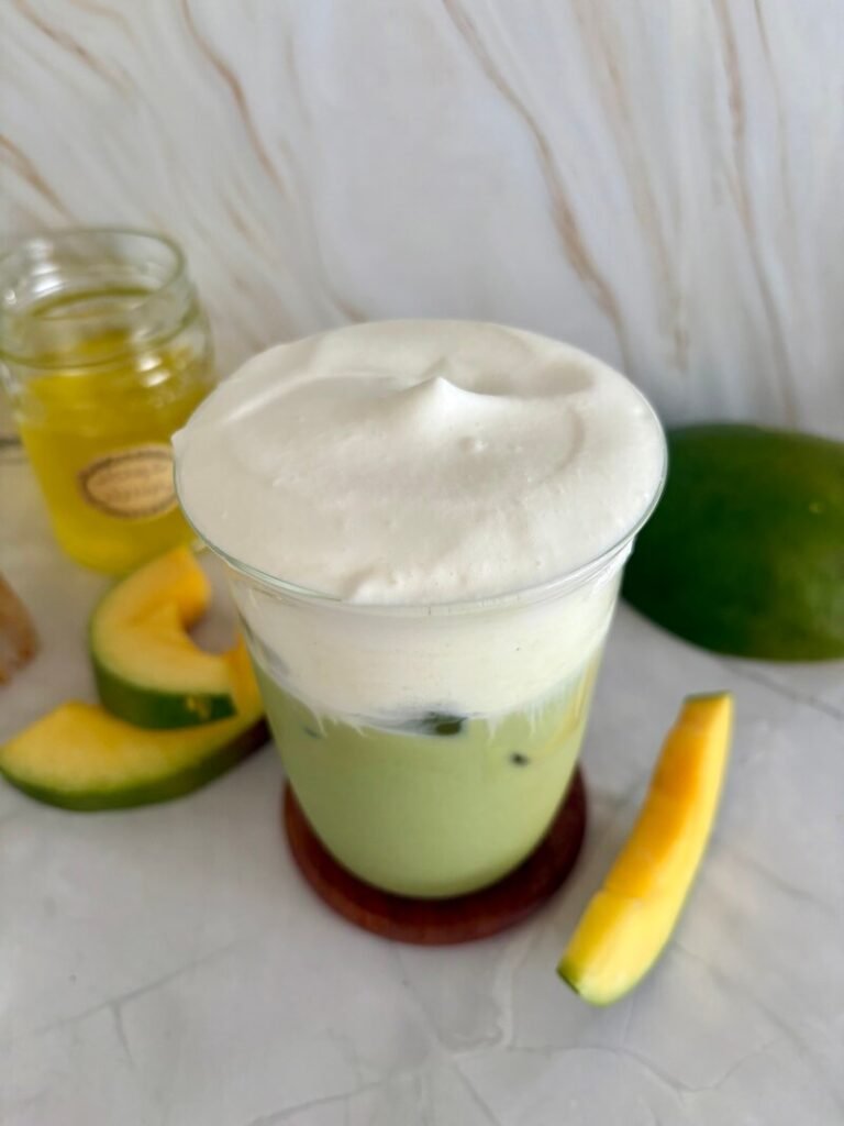 iced mango cream matcha starbucks copycat