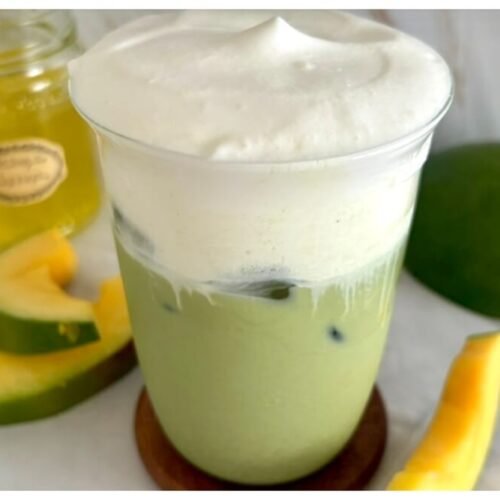 iced mango cream matcha starbucks copycat
