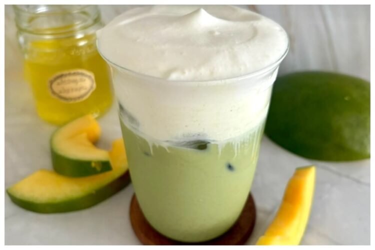 iced mango cream matcha starbucks copycat