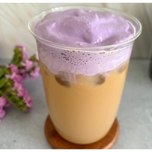 iced ube coconut cream shaken espresso