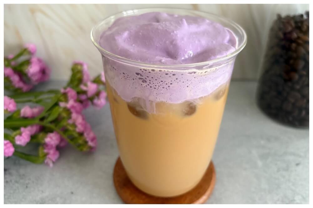iced ube coconut cream shaken espresso