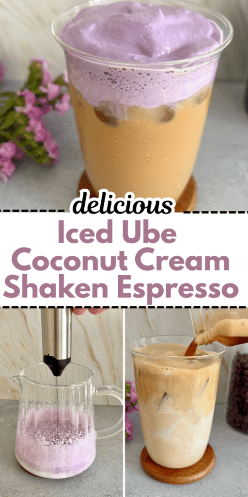 iced ube coconut cream shaken espresso Starbucks copycat