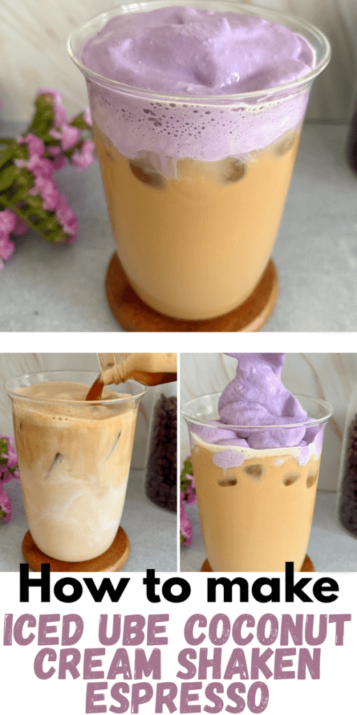 iced ube coconut cream shaken espresso