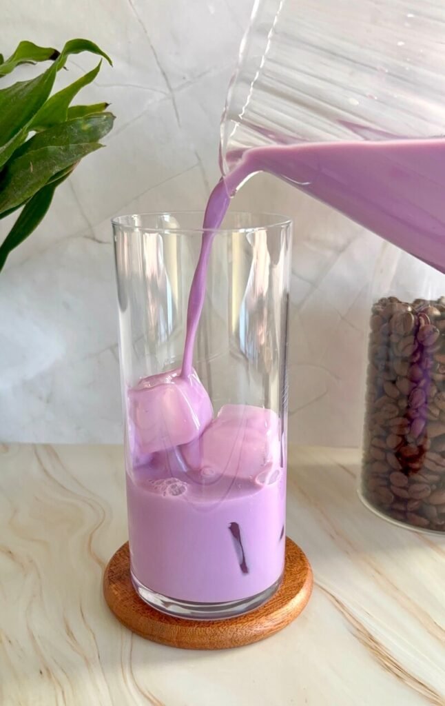 iced ube latte recipe