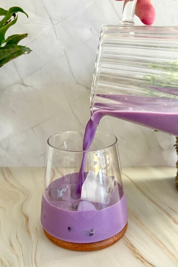 iced ube matcha latte recipe