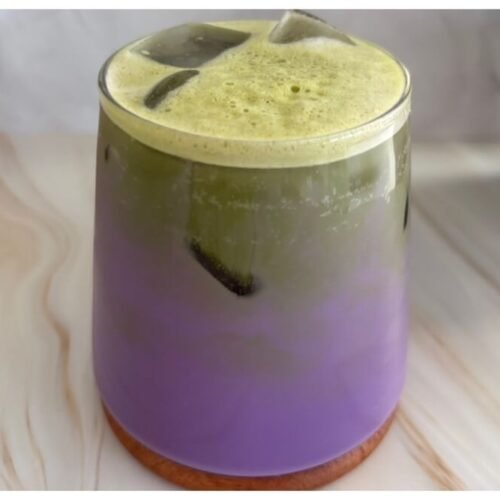 iced ube matcha latte recipe
