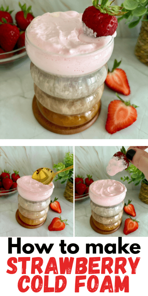 strawberry cold foam iced coffee recipe 