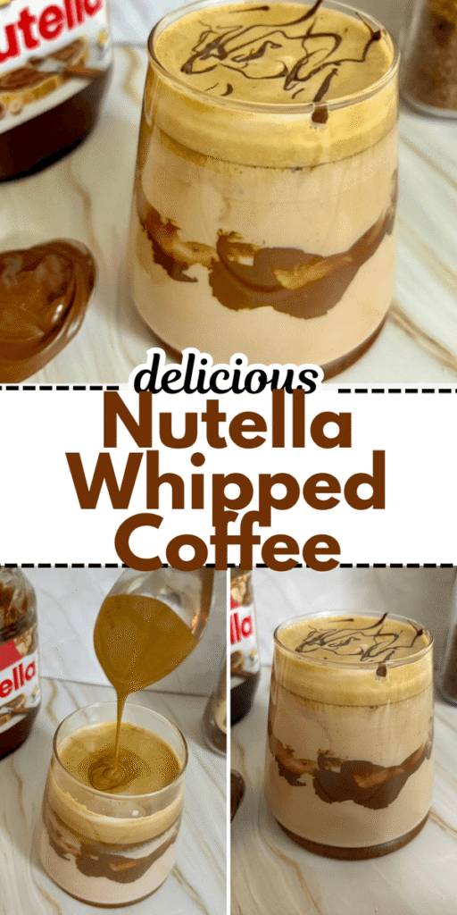 nutella whipped coffee, nutella dalgona 