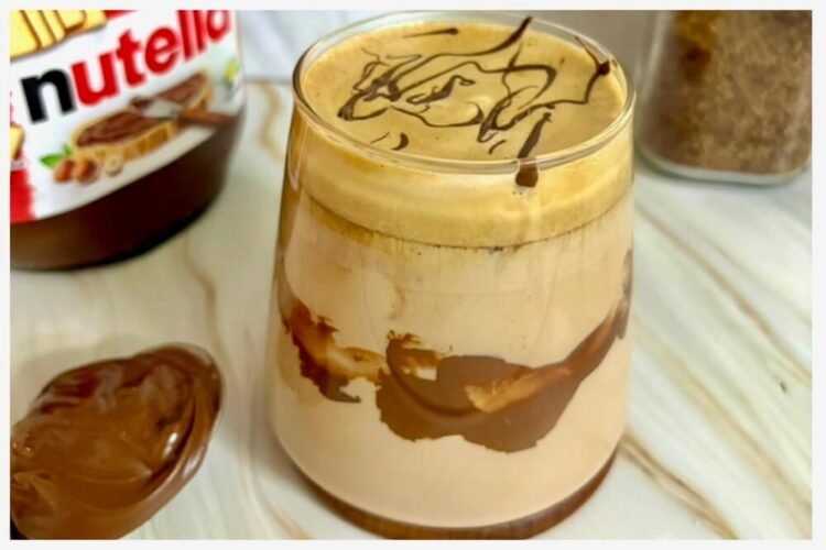 nutella whipped coffee, nutella dalgona