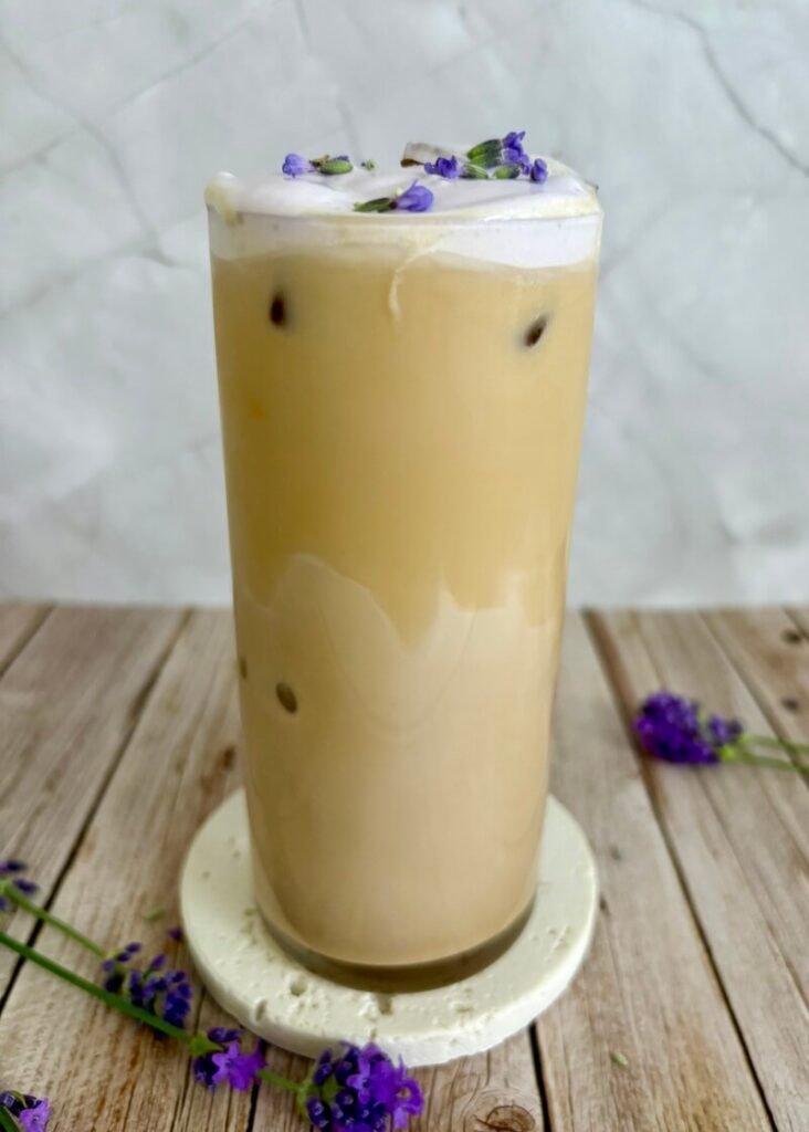 iced lavender oatmilk latte