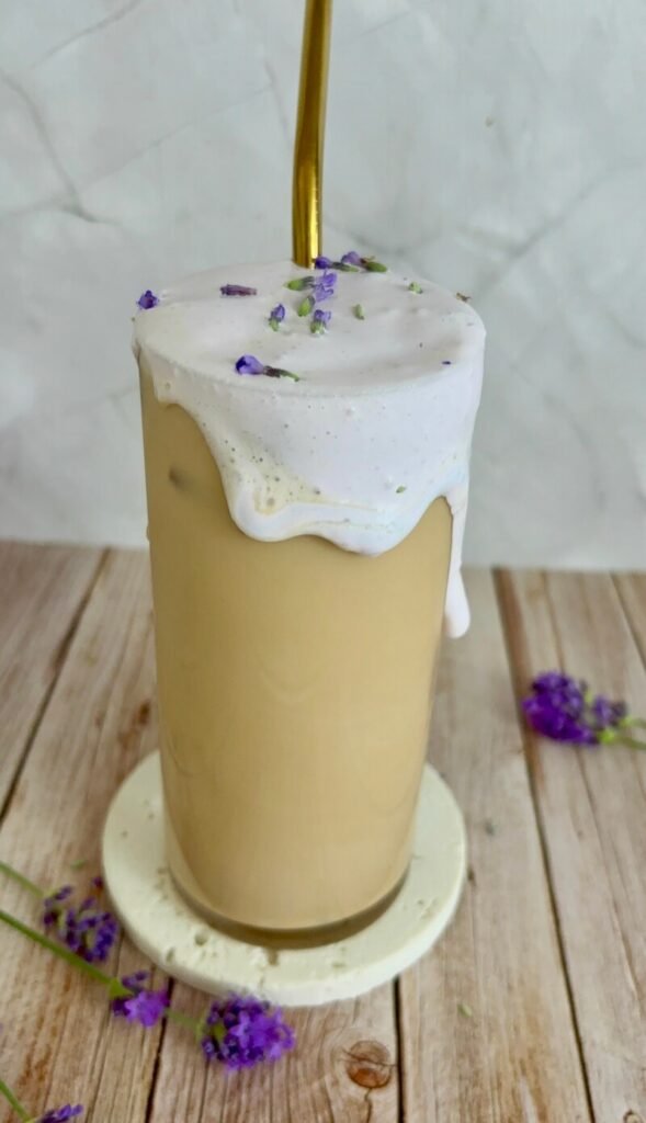 iced lavender oatmilk latte 