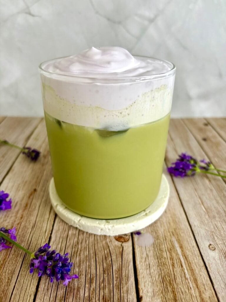 lavender cream matcha latte 