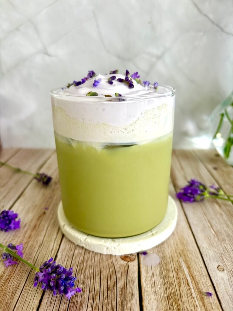 lavender cream matcha latte 
