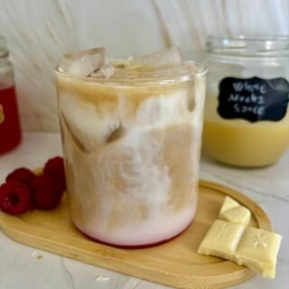 raspberry white mocha