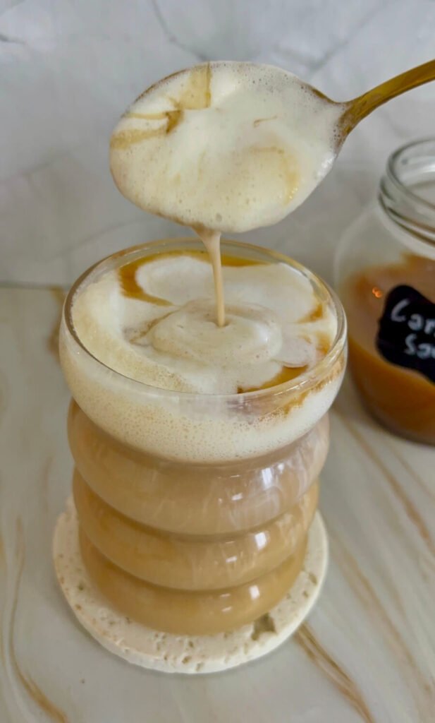Salted caramel cold foam  recipe
