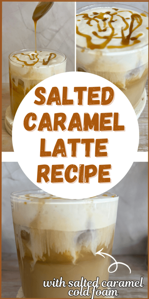 iced salted caramel latte