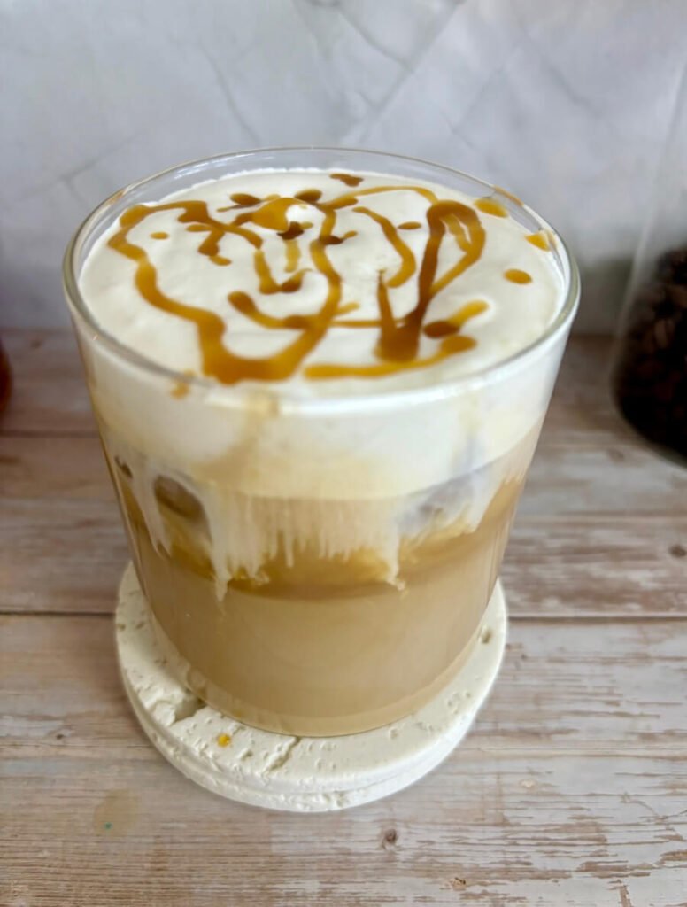 iced salted caramel latte recipe