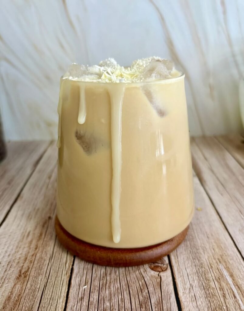 white chocolate maple latte