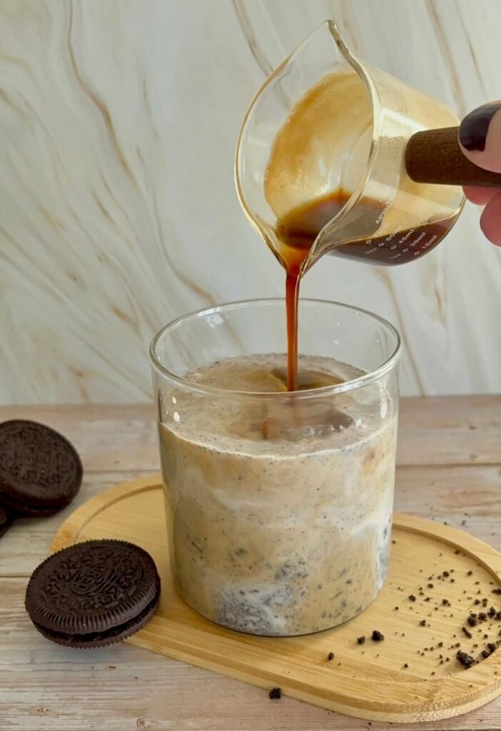 Pour your espresso into a glass first.